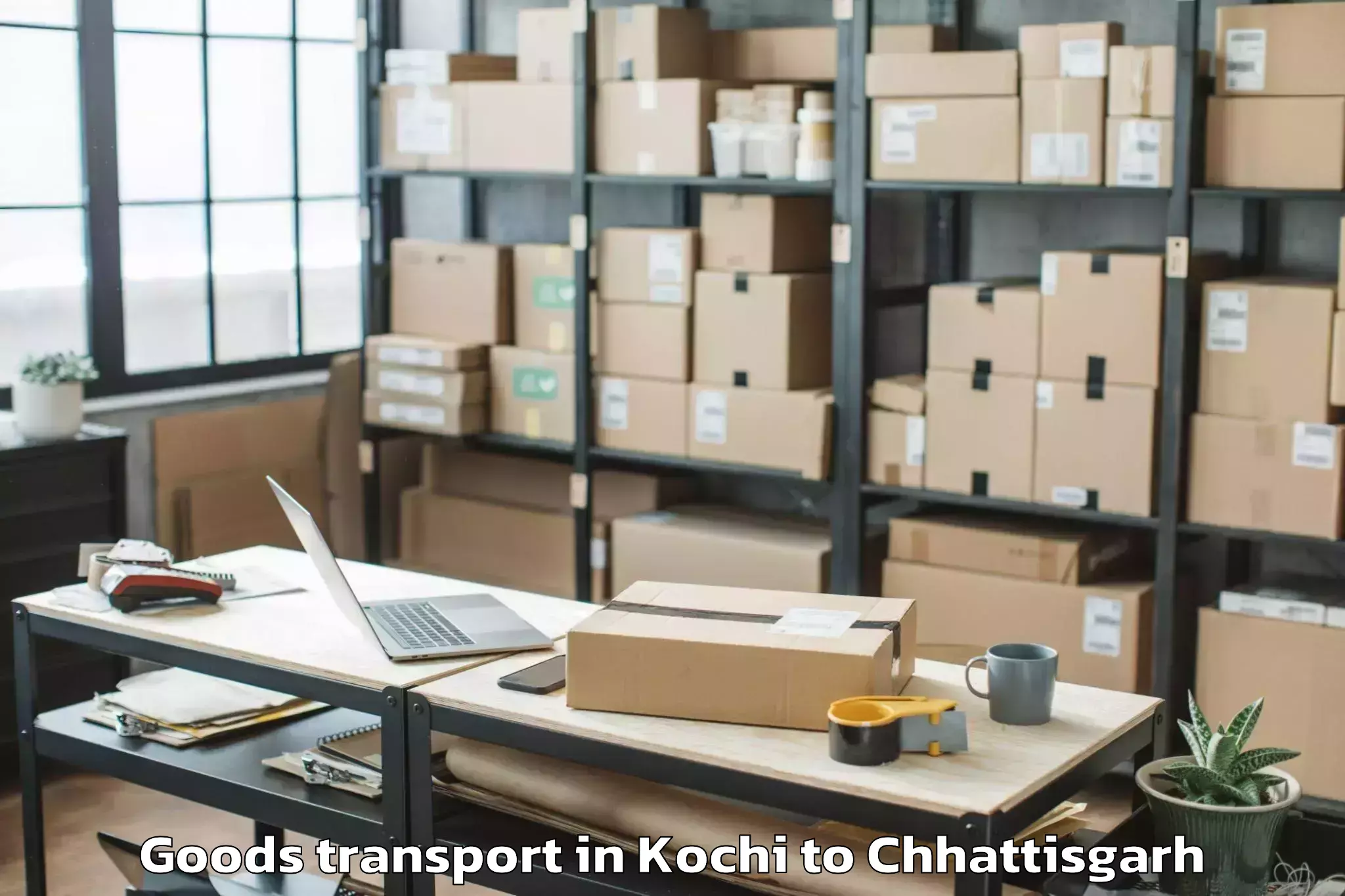 Discover Kochi to Marwahi Goods Transport